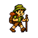 Caminata en pixel art