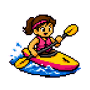 Kayak en pixel art