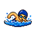 Natación en pixel art